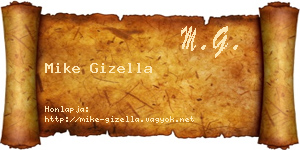 Mike Gizella névjegykártya